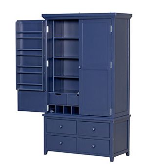 Merax Freestanding Large Kitchen Pantry Wooden Kitchen Storage Cabinet Cupboard