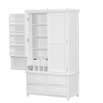 Merax Freestanding Large Kitchen Pantry Wooden Kitchen Storage Cabinet Cupboard