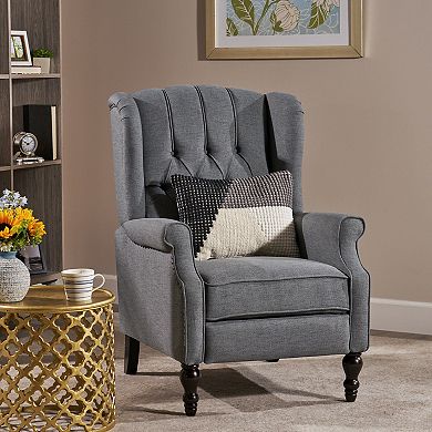 Christopher Knight Home Tufted Fabric Arm Chair Recliner