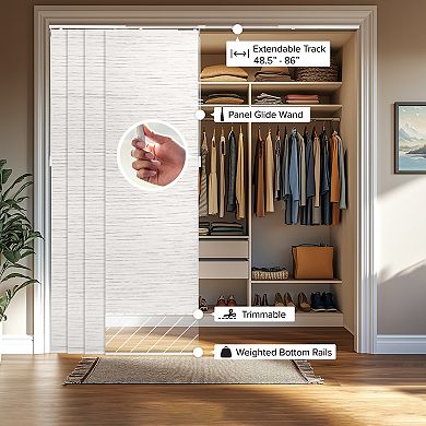 Chicology Woven Adjustable Light Filtering Panel Track Blinds