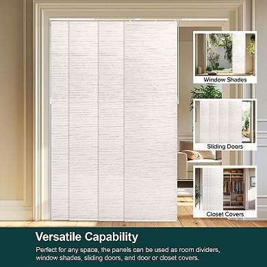 Chicology Woven Adjustable Light Filtering Panel Track Blinds