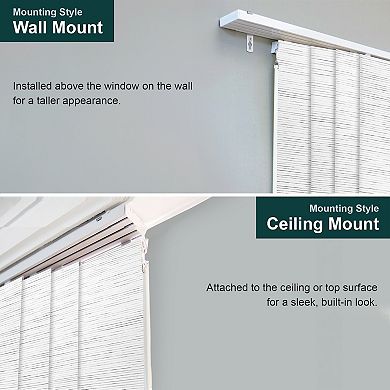 Chicology Woven Adjustable Light Filtering Panel Track Blinds