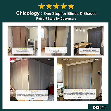 Chicology Woven Adjustable Light Filtering Panel Track Blinds