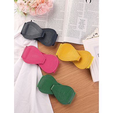 2Pcs Interlock 8-shaped Faux Leather Buckle Elastic Waist Belt for Lady