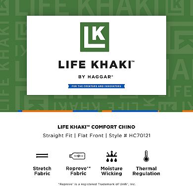 Men's Haggar® Comfort Chino Straight Fit Twill Pants