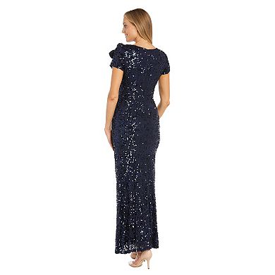 Women's R&M Richards Long Stretch Sequin Dress