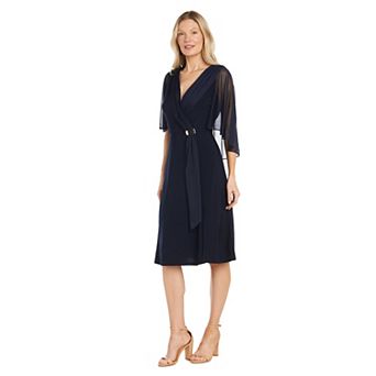 Women's R&M Richards Draped Wrap Waist Dress