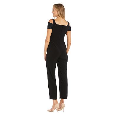 Women's R&M Richards Rhinestone Peek-a-Boo Jumpsuit