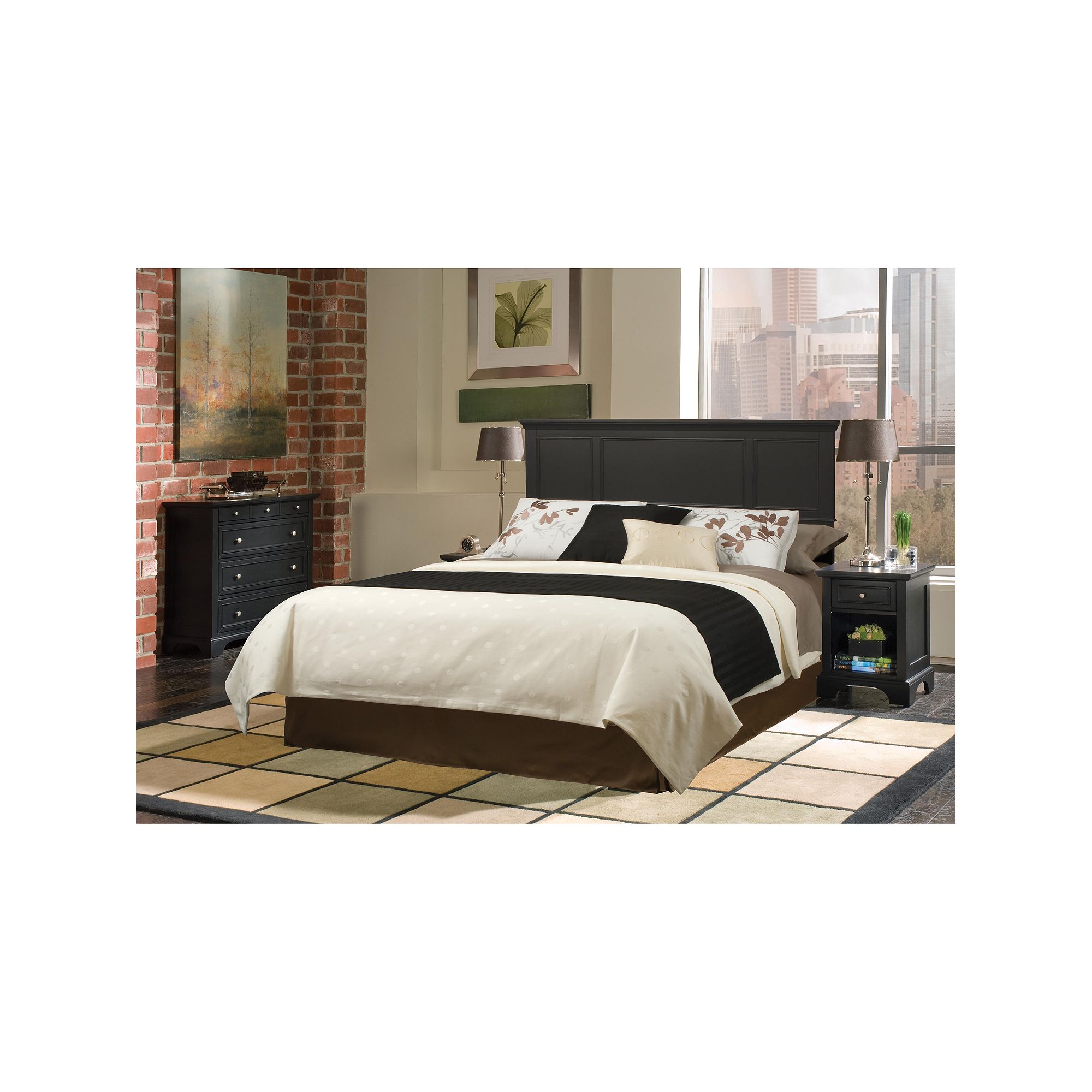 homestyles Bedford 3-pc. Bedroom Set, Ebony