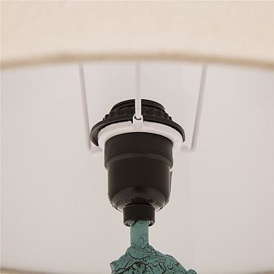 Glitzhome 20.28''H Polyresin Seahorse Table Lamp