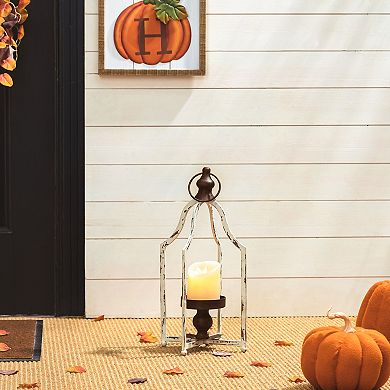 Glitzhome 16.50"H Small Farmhouse Metal Lantern