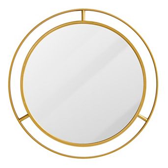Glitzhome 24.00"D Deluxe Round Gold Mirror