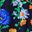 Navy Poppy Floral