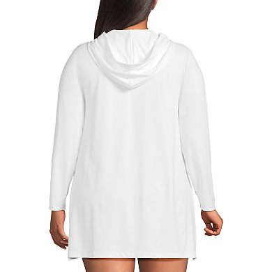 Plus Size Lands' End Hooded Mini Swim Cover-Up Dress
