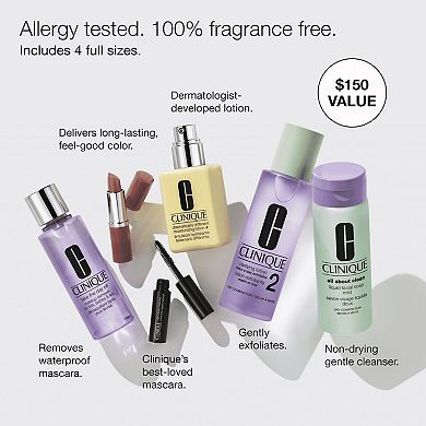 CLINIQUE Icons Skincare & Makeup Gift Set - A $150 Value