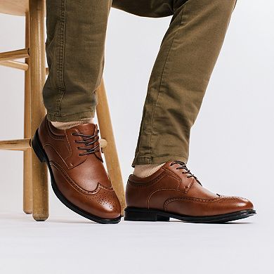 VANCE Cormac Men's Flexible Wingtip Oxford Dress Shoes