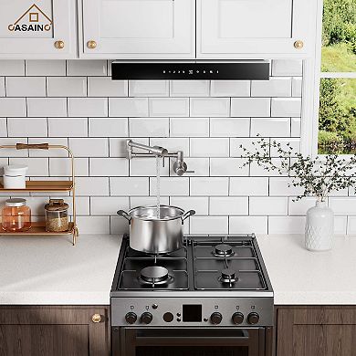 CASAINC Contemporary Wall Mount Swing Arm Folding Pot Filler Kitchen Faucet