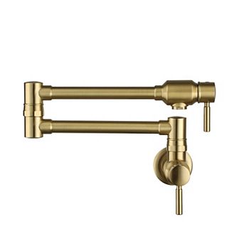 CASAINC Contemporary Wall Mount Swing Arm Folding Pot Filler Kitchen Faucet