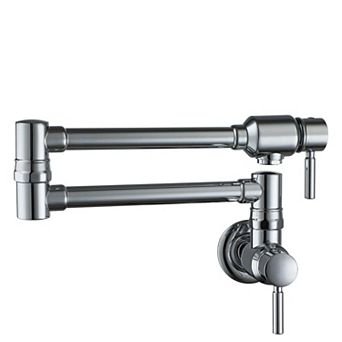 CASAINC Contemporary Wall Mount Swing Arm Folding Pot Filler Kitchen Faucet