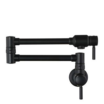 CASAINC Contemporary Wall Mount Swing Arm Folding Pot Filler Kitchen Faucet