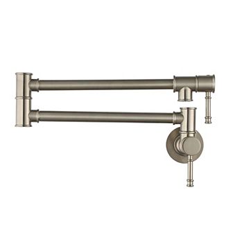 CASAINC Traditional Wall Mount Swing Arm Folding Pot Filler Kitchen Faucet