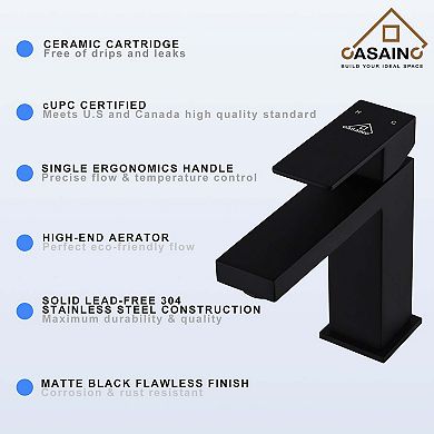 Single Hole Single Handle Bathroom Faucet 1.5 GPM