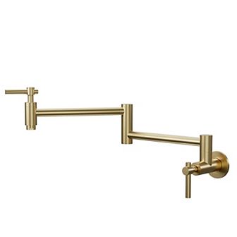 CASAINC Contemporary Wall Mount Swing Arm Folding Pot Filler Kitchen Faucet