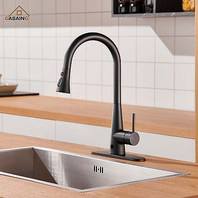 1.8 GPM Single Handle Pull Down Sprayer Kitchen Faucet with Touchless Sensor