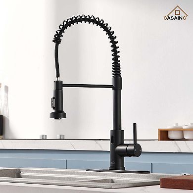 1.8 GPM Pull Down Touchless Sensor Single Handle Kitchen Faucet with Accessories