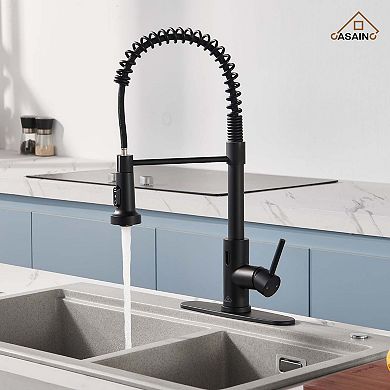 1.8 GPM Pull Down Touchless Sensor Single Handle Kitchen Faucet with Accessories