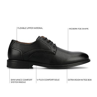 VANCE Barclay Men's Plain Toe Comfort Oxford Shoes in Regular and Wide