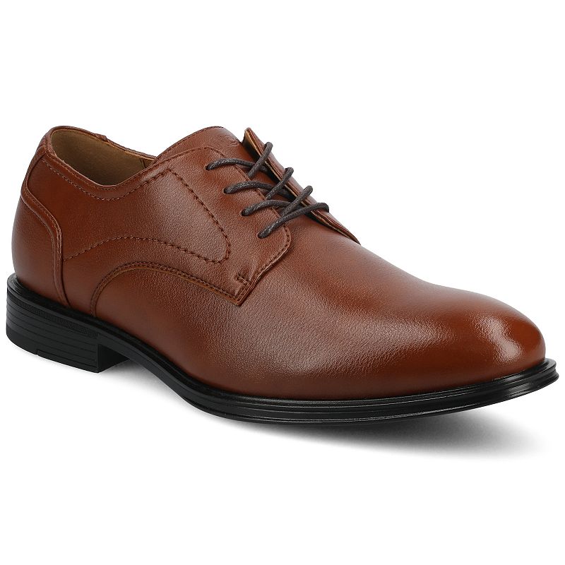 VANCE Barclay Men's Plain Toe Comfort Oxford Shoes in Regular and Wide, Size: 11, Brown
