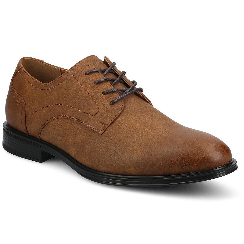 VANCE Barclay Men's Plain Toe Comfort Oxford Shoes in Regular and Wide, Size: 11 Wide, Brown