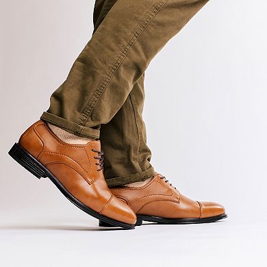 VANCE Alec Men's Flexible Cap-Toe Oxford Shoes in Regular and Wide