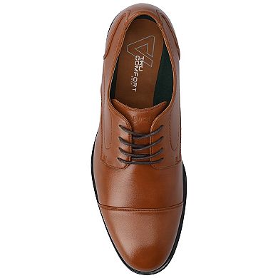 VANCE Alec Men's Flexible Cap-Toe Oxford Shoes in Regular and Wide