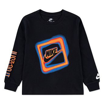 Boys 4-7 Nike Neon Glow Box Futura Oversized Long Sleeve Graphic T-shirt
