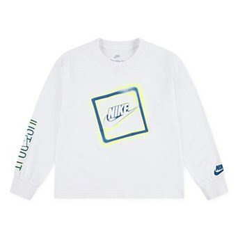 Boys 4-7 Nike Neon Glow Box Futura Oversized Long Sleeve Graphic T-shirt
