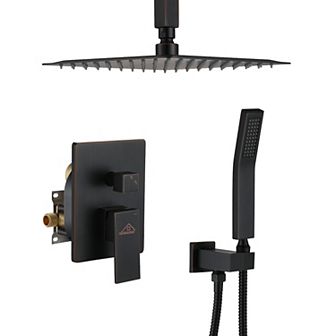 2-Function 10 in.Ceiling-Mounted Shower System with Handheld Shower