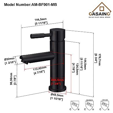 Single Hole Single Handle Bathroom Faucet