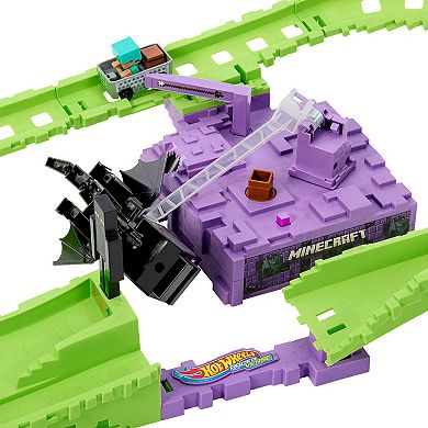 Mattel Hot Wheels RacerVerse Minecraft Ender Dragon's Last Lap Track Set