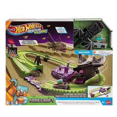 Mattel Hot Wheels RacerVerse Minecraft Ender Dragon's Last Lap Track Set