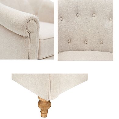 Martha Stewart Fayette Tufted Accent Arm Chair