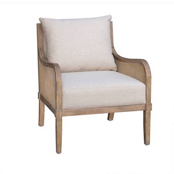 Martha Stewart Morgan Cane Accent Chair with Removable Back Cushion