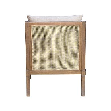 Martha Stewart Morgan Cane Accent Chair with Removable Back Cushion