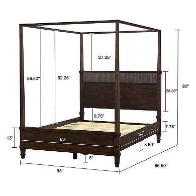 Martha Stewart Kenna Canopy Bed Queen