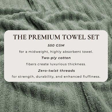 Madelinen® 2-Pack Premium Cotton Textured Bath Sheet Set