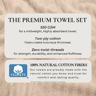 Madelinen® 2-Pack Premium Cotton Textured Bath Sheet Set