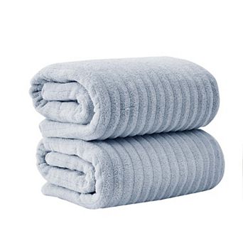 Madelinen® 2-Pack Premium Cotton Textured Bath Sheet Set