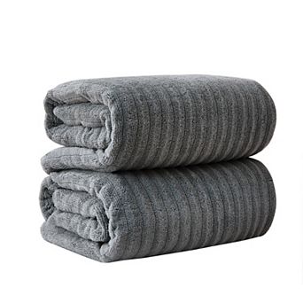 Madelinen® 2-Pack Premium Cotton Textured Bath Sheet Set