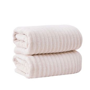 Madelinen® 2-Pack Premium Cotton Textured Bath Sheet Set
